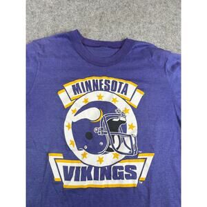 Vintage 70s Minnesota Vikings T Shirt Mens Medium Purple Graphic Football NFL